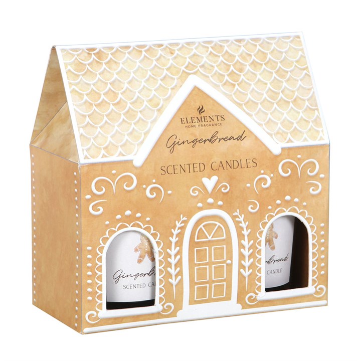 Set of 2 Gingerbread Candle House