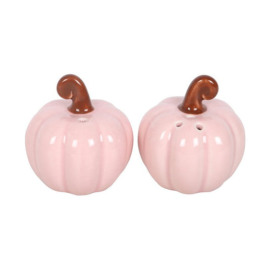 Pink Curly Pumpkin Salt and Pepper Shakers