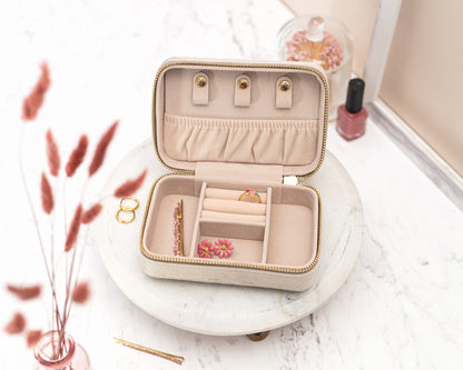 Personalised Velvet Travel Jewellery Box