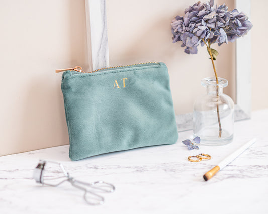 Personalised Velvet Coin Purse - 7 Colours