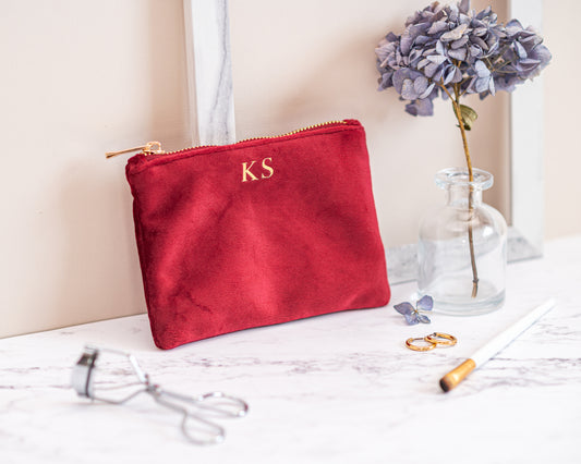 Personalised Velvet Coin Purse - 7 Colours