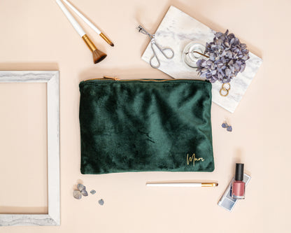 Personalised Velvet Pouch - 7 Colours