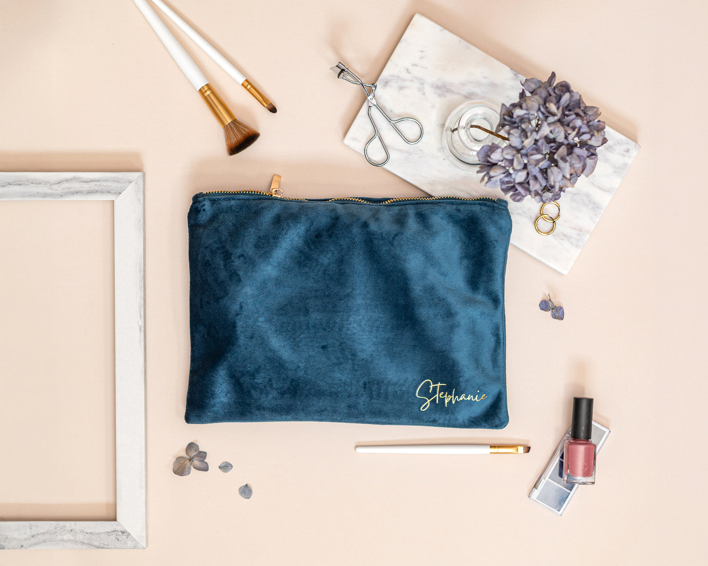 Personalised Velvet Pouch - 7 Colours