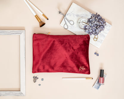 Personalised Velvet Pouch - 7 Colours