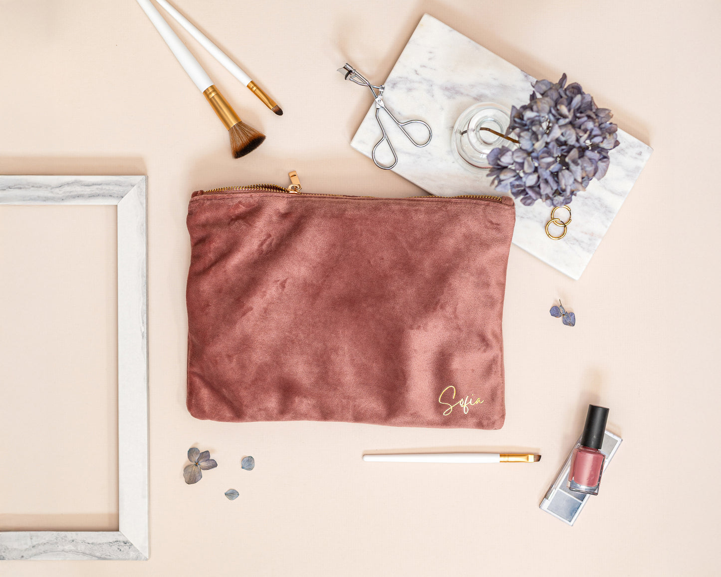 Personalised Velvet Pouch - 7 Colours