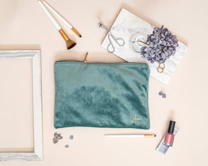 Personalised Velvet Pouch - 7 Colours