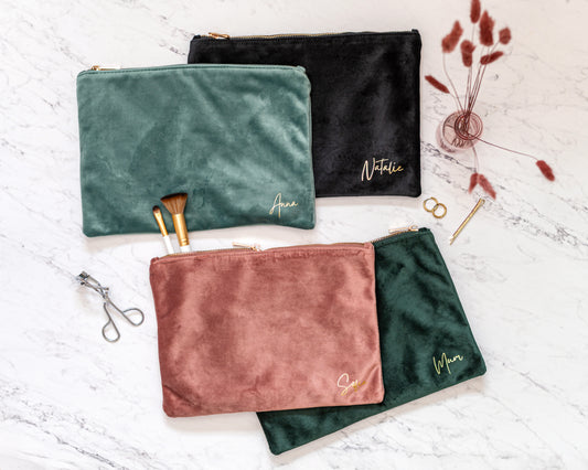 Personalised Velvet Pouch - 7 Colours