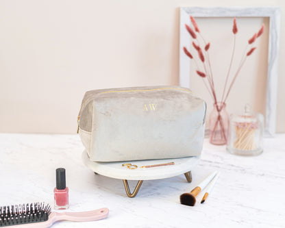 Personalised Velvet Makeup Bag - 4 colours