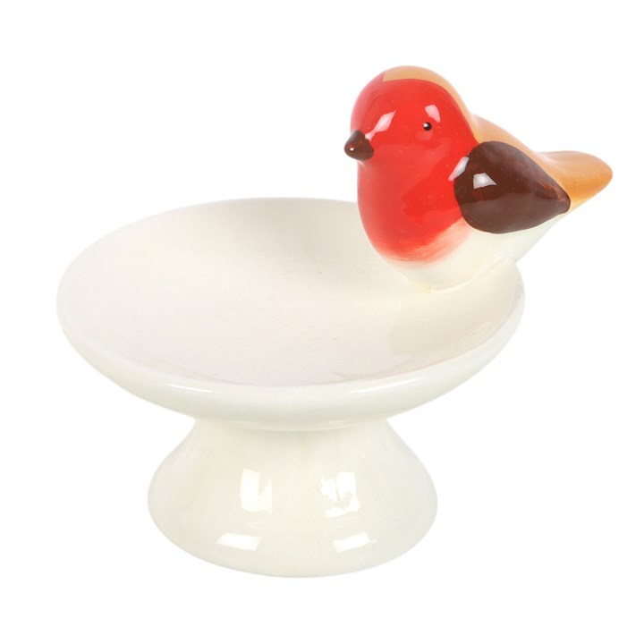 Robin Bird Bath Trinket Dish