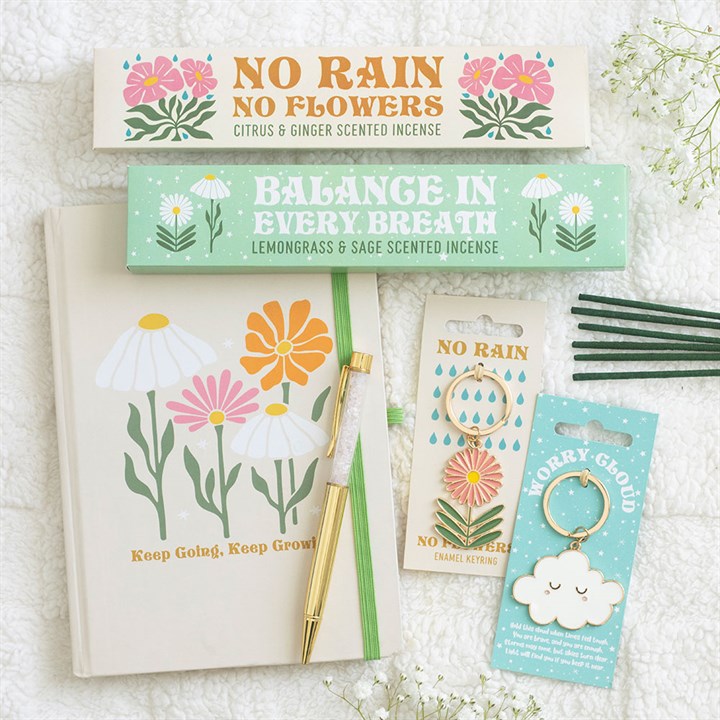 Keep Going, Keep Growing A5 Notebook with Rose Quartz Pen