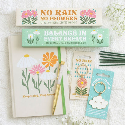 Keep Going, Keep Growing A5 Notebook with Rose Quartz Pen