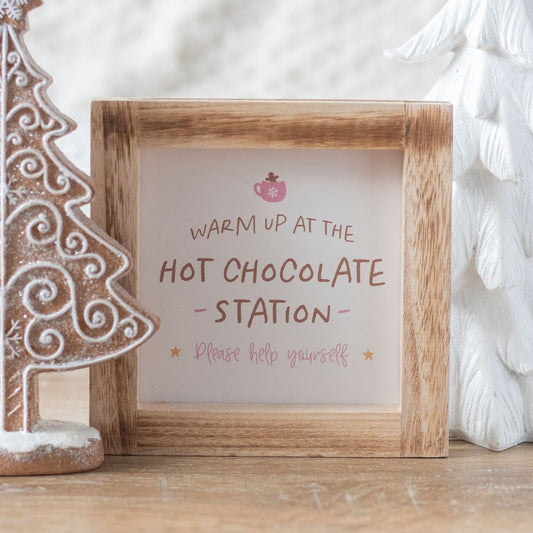 Hot Chocolate Station Wooden Sign