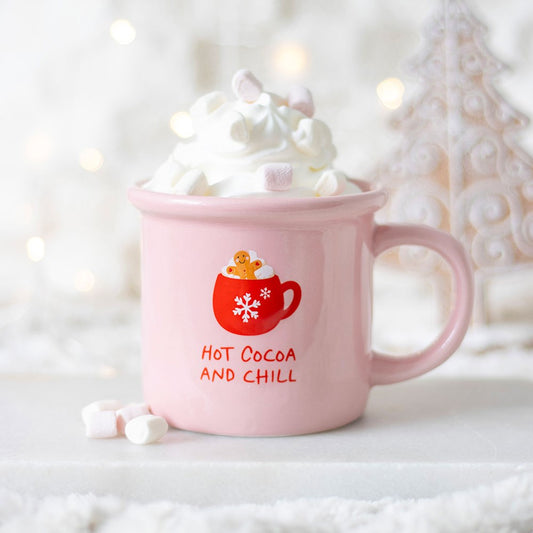 Pink Hot Cocoa & Chill Mug