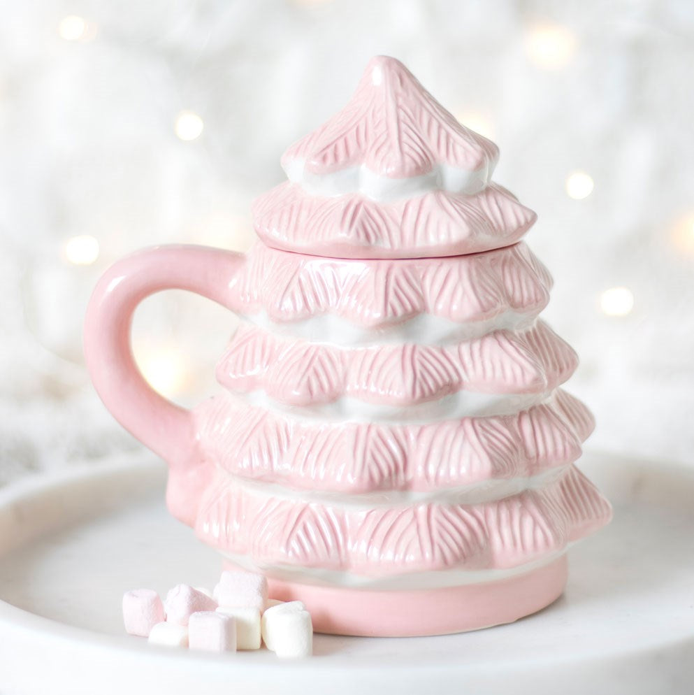 Pink Christmas Tree Mug