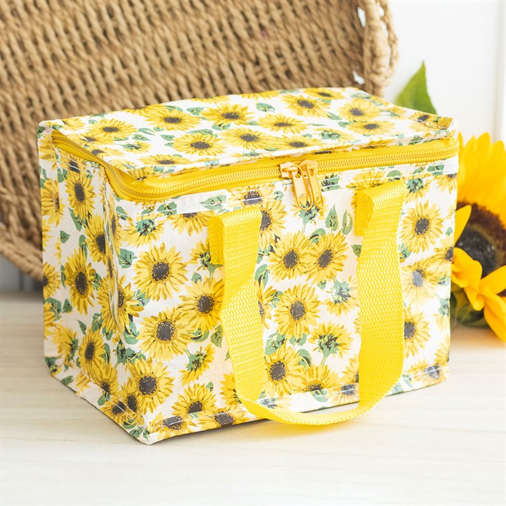 Sunflower Print Plastic Lunch Bag