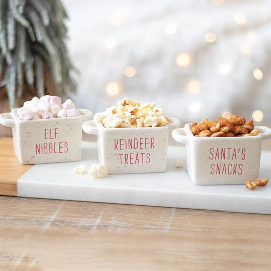 Set of 3 Christmas Snack Bowls.