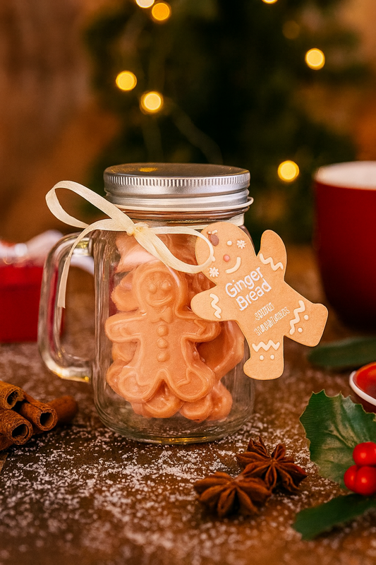 10 Gingerbread Wax Melts in Mason Jar