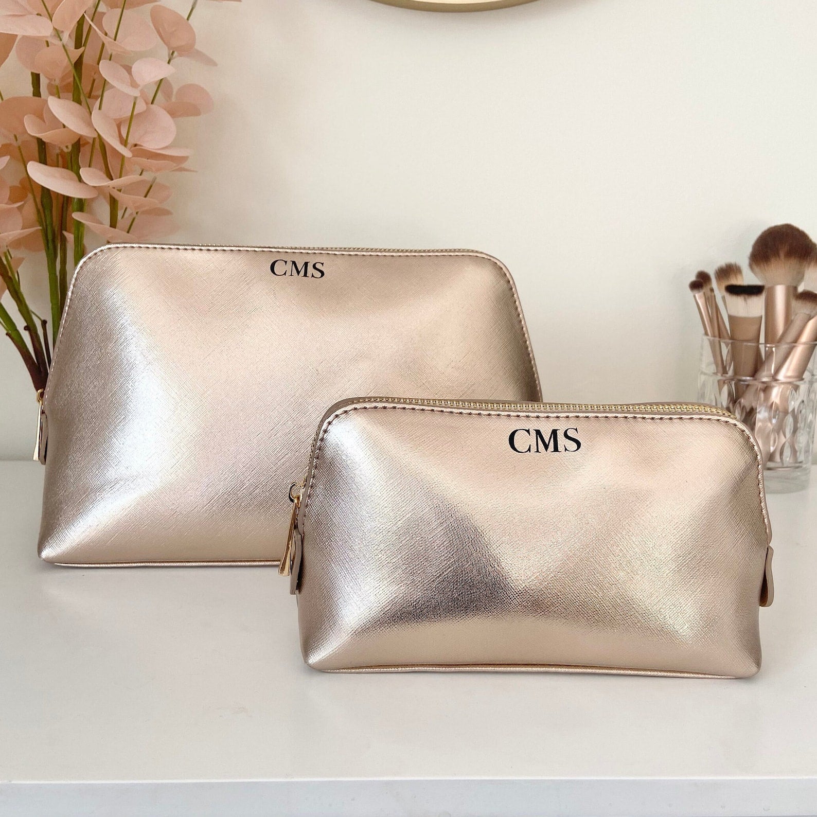 Rose gold outlet wash bag