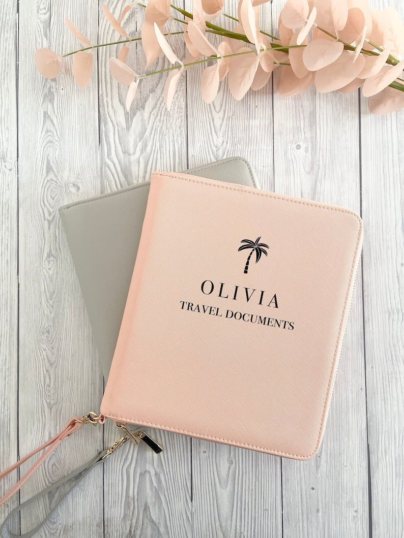 Personalised Travel Folder - Palm Tree - Penny Rose Home and Gifts