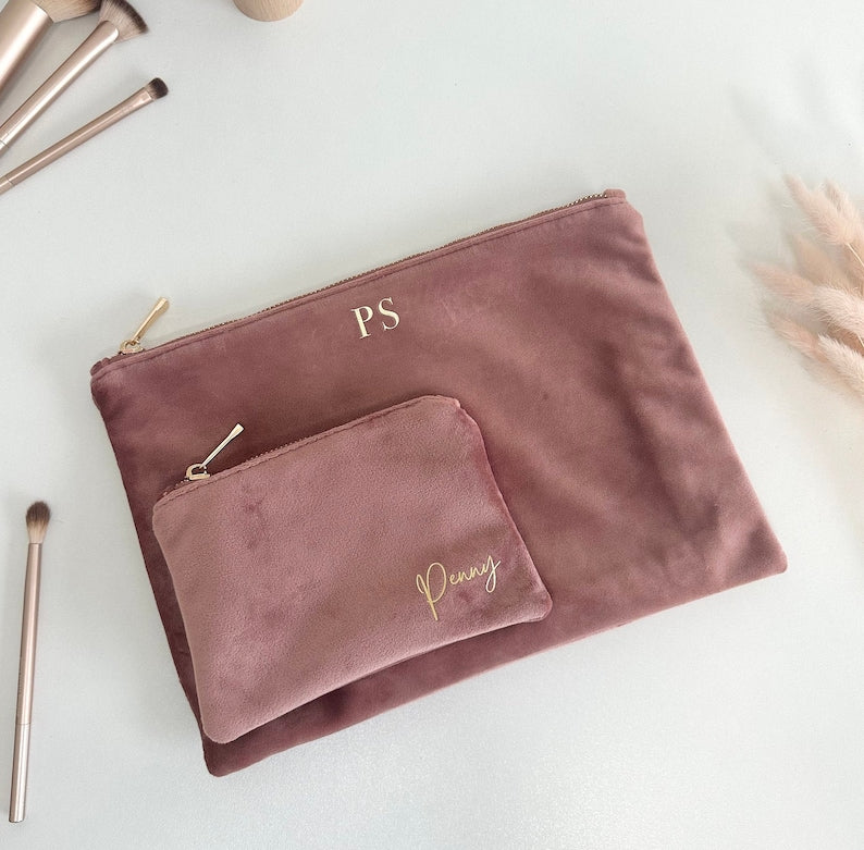 Velvet Makeup Bag