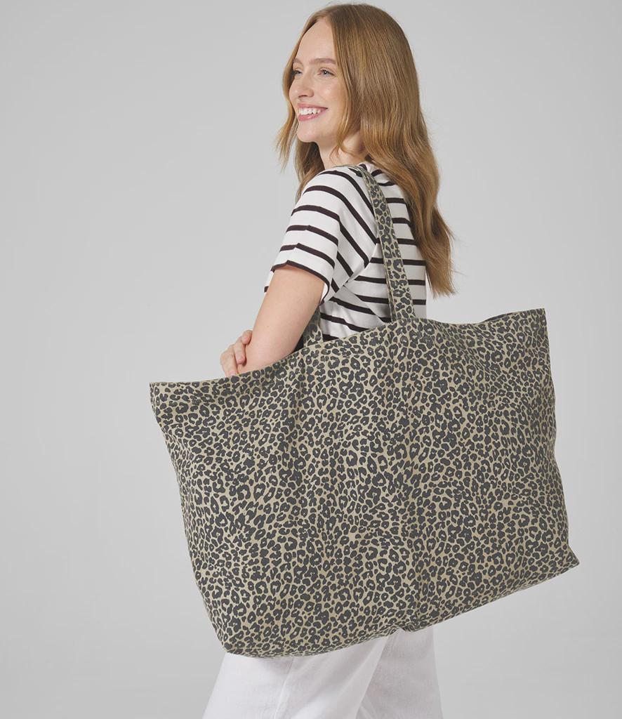 Large Leopard Print Tote Bag