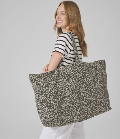 Large Leopard Print Tote Bag