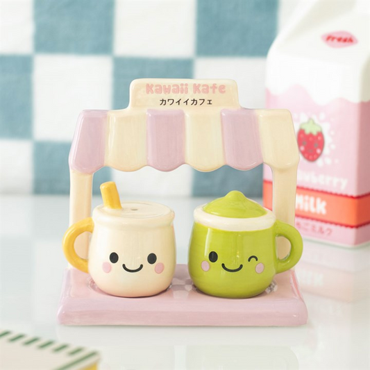 Kawaii Latte Salt and Pepper Shakers