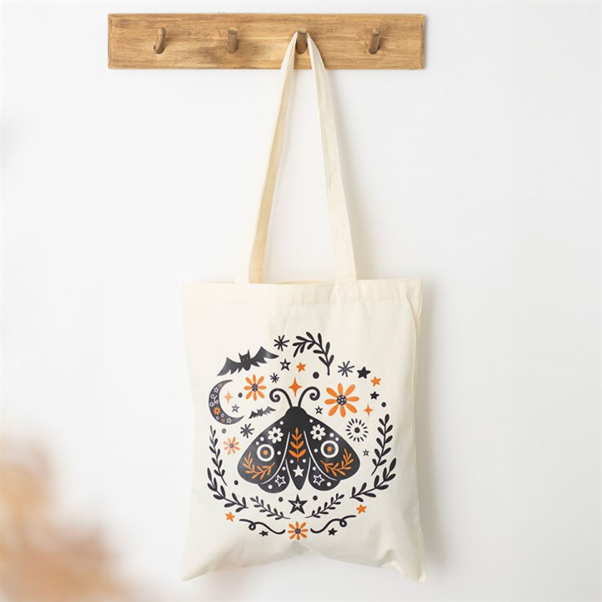 Folk Moth Tote Bag