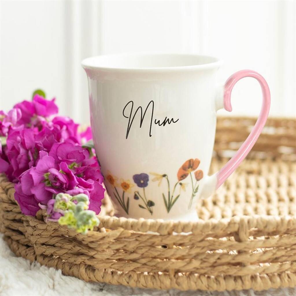 Mum Wildflower Pedestal Mug