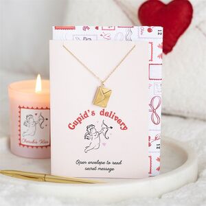 Love Letter Locket Necklace On Greeting Card