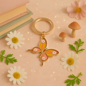 Pastel Butterfly Keyring