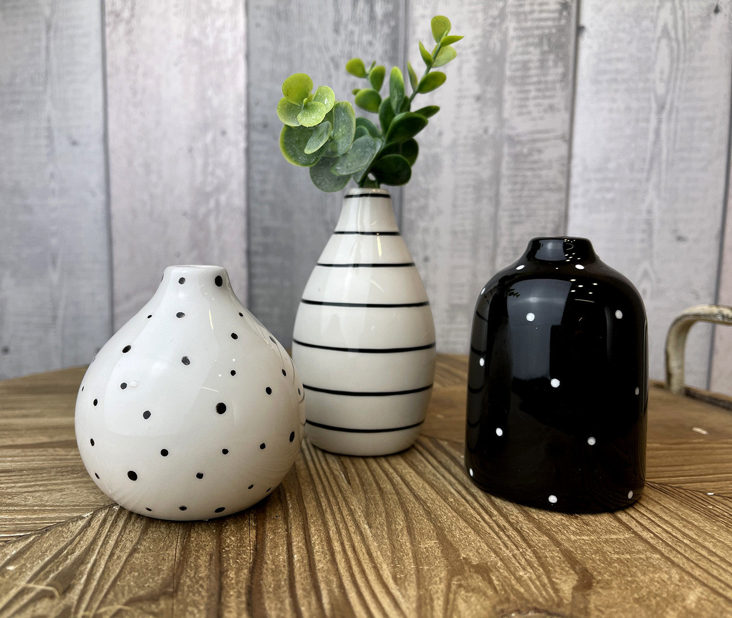 Monochrome Bud Vase - Set of 3 - Penny Rose Home and Gifts