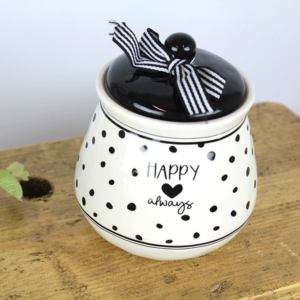 Monochrome Storage Jar - Penny Rose Home and Gifts