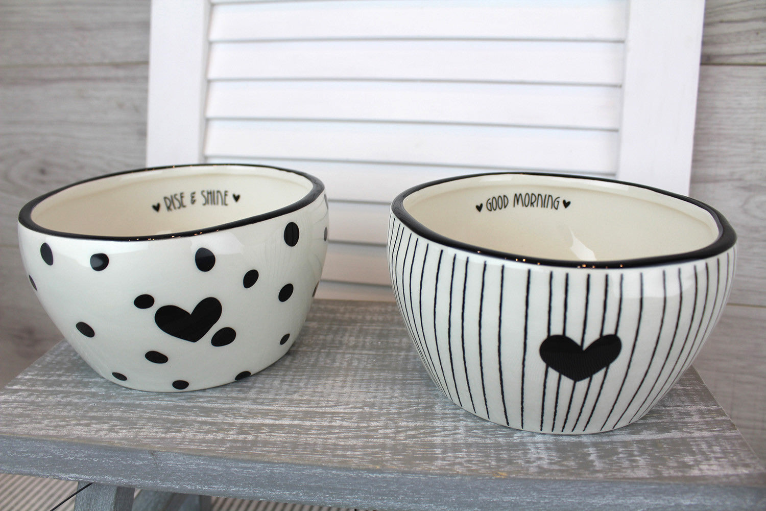 Monochrome Bowls - Set of 2 - Penny Rose Home and Gifts