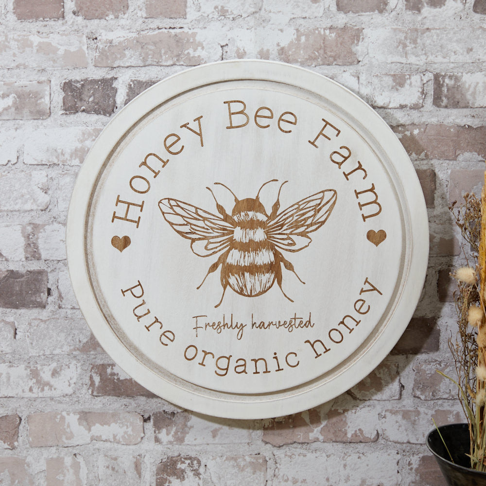 Wooden Bee Engraved Plaque - Penny Rose Home and Gifts