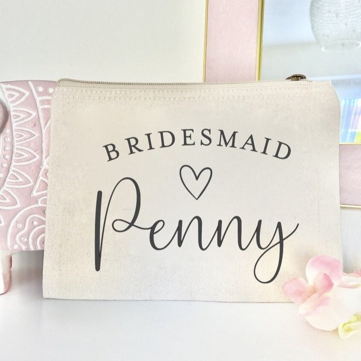Personalised Bridesmaid Pouch - Penny Rose Home and Gifts