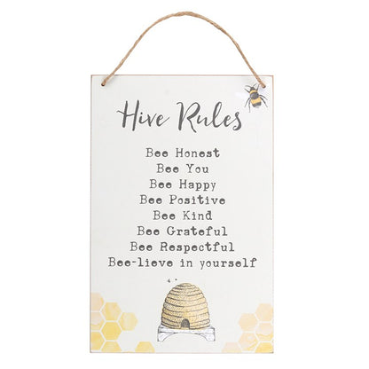 Hive Rules Hanging Sign - Penny Rose Home and Gifts