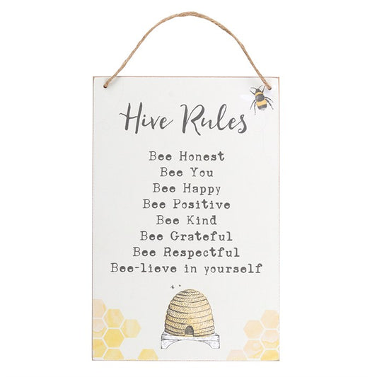 Hive Rules Hanging Sign - Penny Rose Home and Gifts