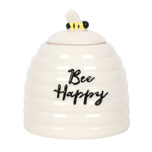 Bee Happy Ceramic Storage Jar - Penny Rose Home and Gifts
