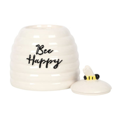 Bee Happy Ceramic Storage Jar - Penny Rose Home and Gifts