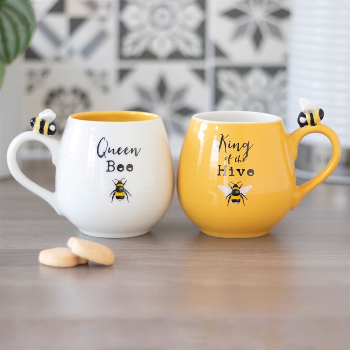 Bee Happy King & Queen Couples Mug Set - Penny Rose Home and Gifts