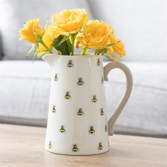 Bee Ceramic Flower Jug Vase - Penny Rose Home and Gifts