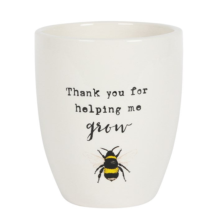 Thanks For Helping Me Grow Ceramic Planter - Penny Rose Home and Gifts