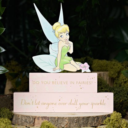Tinkerbell Wooden Block Plaque - Penny Rose Home and Gifts
