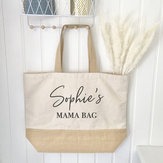 Personalised Mama Organic Jute Tote Bag - Penny Rose Home and Gifts