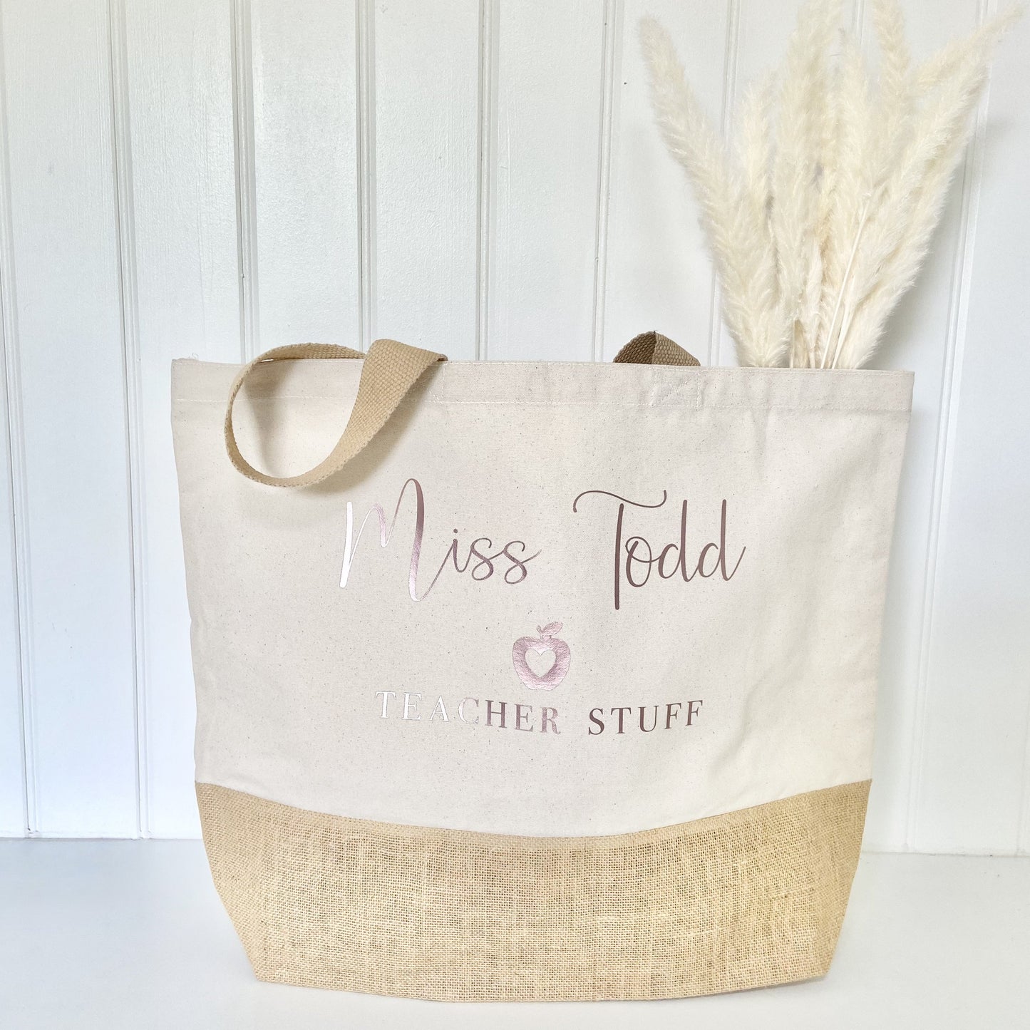 Personalised Organic Teacher Tote Bag - Penny Rose Home and Gifts