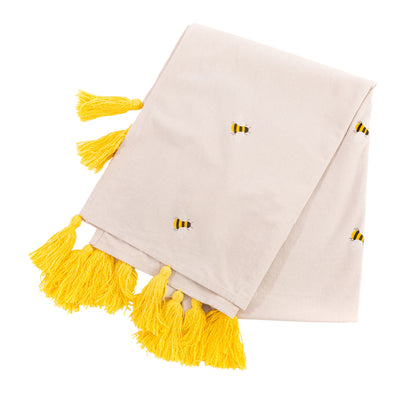 Bee Print Blanket Throw - Penny Rose Home and Gifts