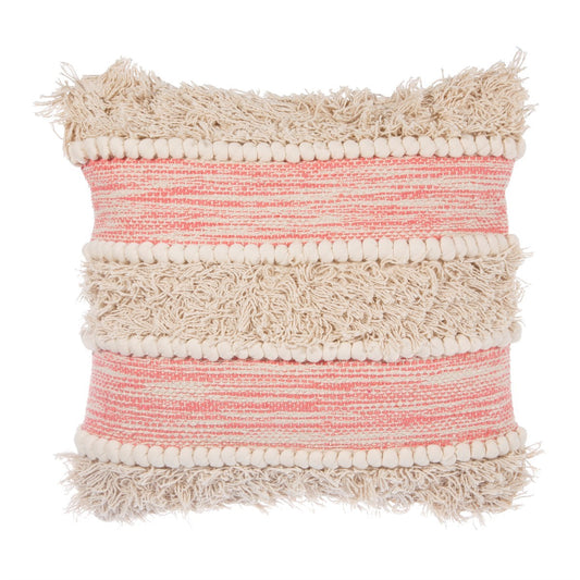 Pink Scandi Boho Tufted Stripe Cushion - Penny Rose Home and Gifts