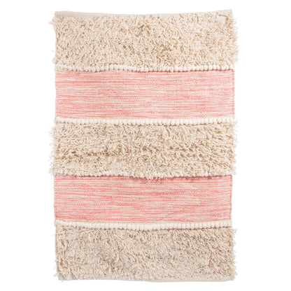 Pink Scandi Boho Tufted Stripe Rug - Penny Rose Home and Gifts