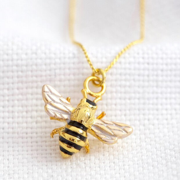 Gold Bumblebee Pendant Necklace - Penny Rose Home and Gifts